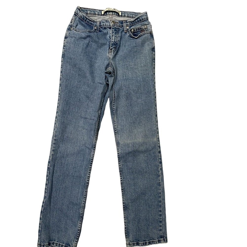 Vintage HARLEY DAVIDSON Denim Straight Leg Blue Jeans Women’s Size 2 Long  28x30